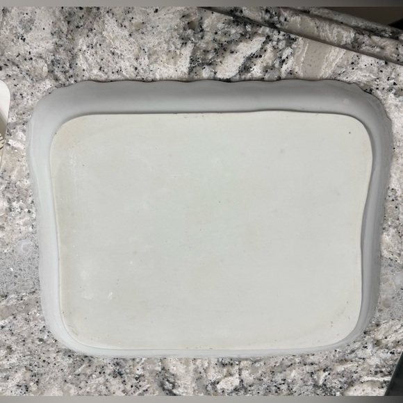 Vintage Victorian Porcelain Vanity Tray Pink & White Floral & Gold Trimmed Edge - Picture 4 of 8